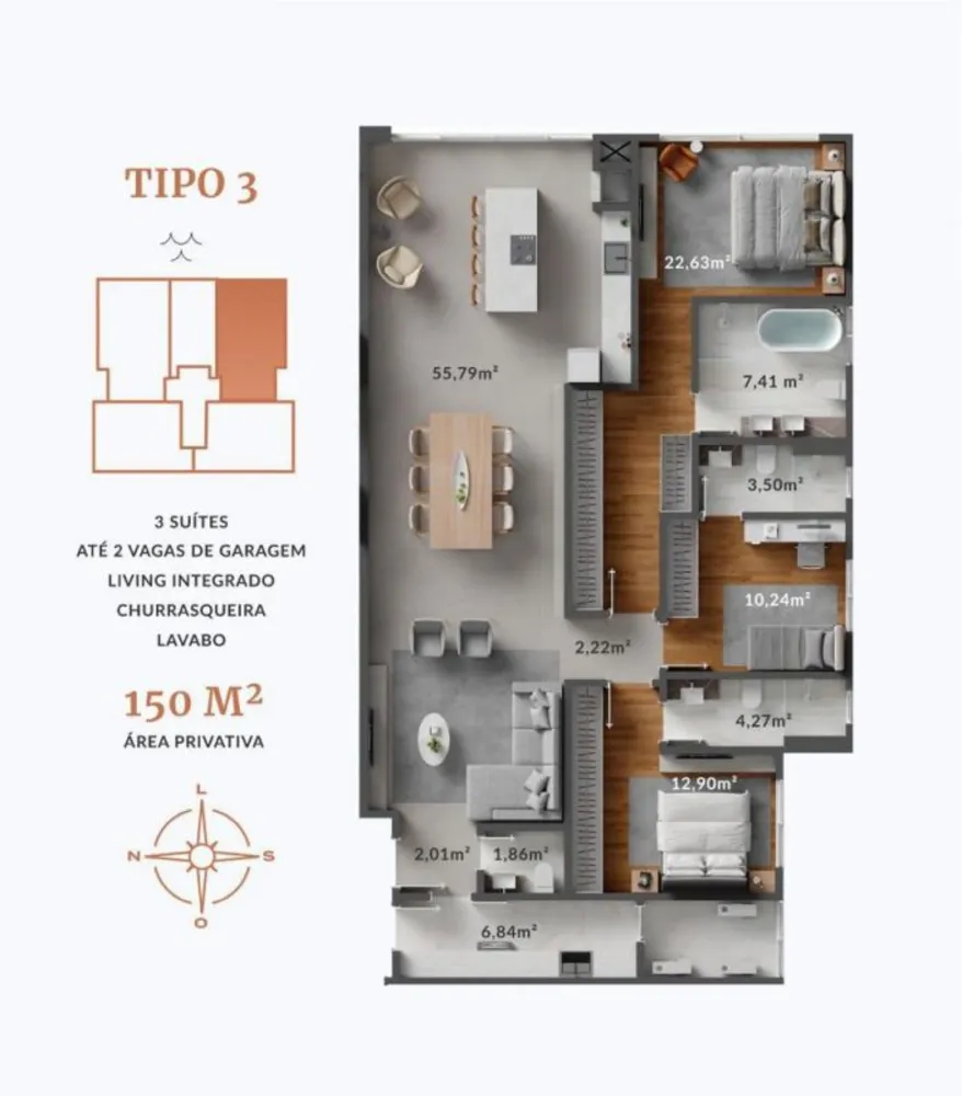 Apartamento, 3 quartos, 205 m² - Foto 11