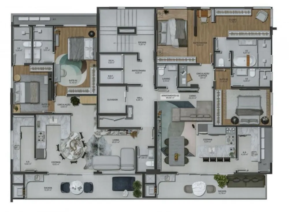Apartamento, 2 quartos, 99 m² - Foto 10