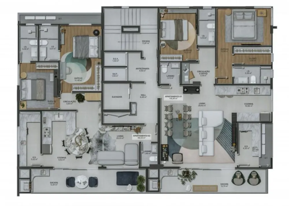 Apartamento, 2 quartos, 99 m² - Foto 9