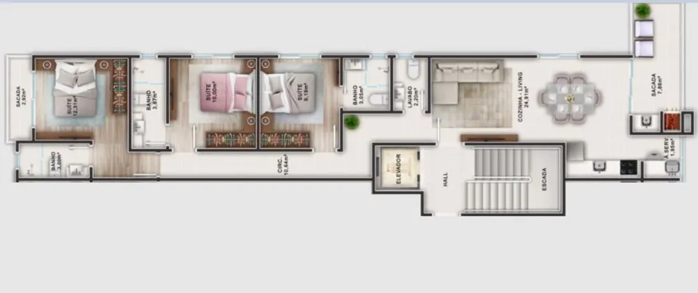 Apartamento, 3 quartos, 90 m² - Foto 8