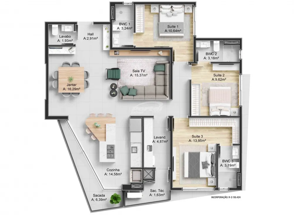 Apartamento, 3 quartos, 132 m² - Foto 11