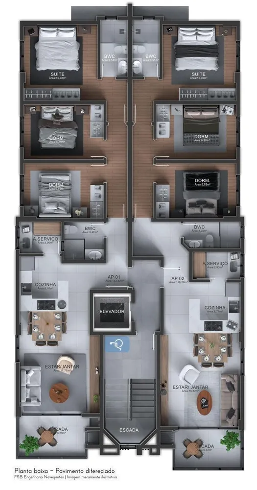 Apartamento, 3 quartos, 100 m² - Foto 7