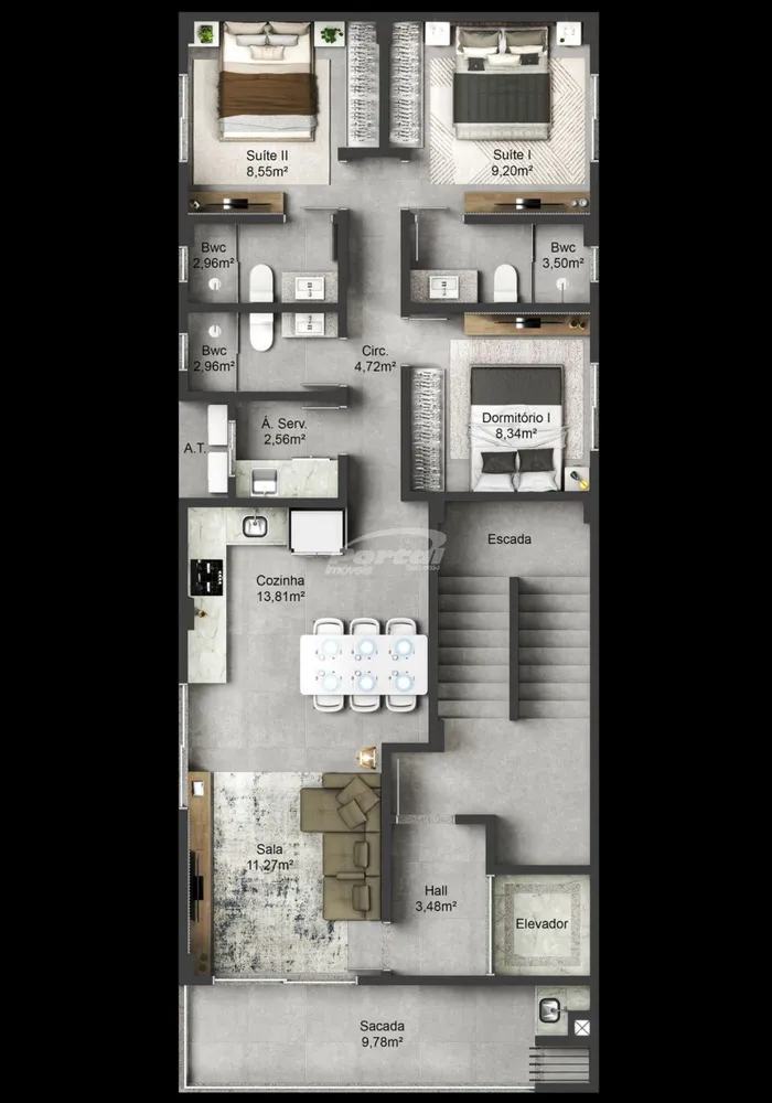 Apartamento, 3 quartos, 90 m² - Foto 6