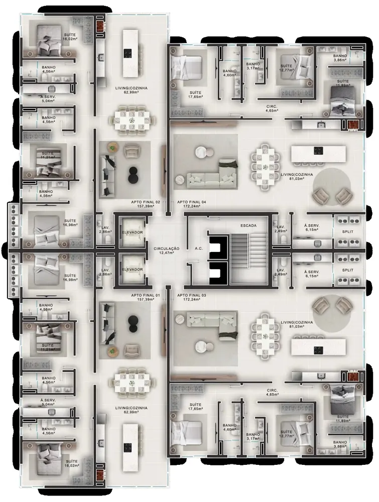 Apartamento, 3 quartos, 157 m² - Foto 8