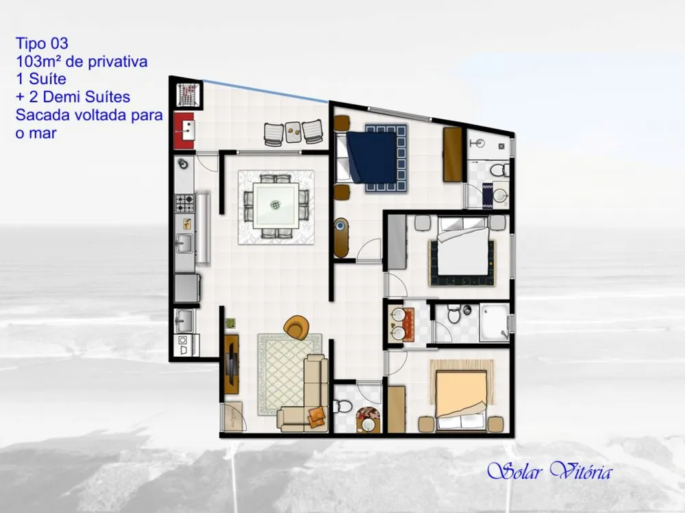 Sala-Conjunto, 103 m² - Foto 1