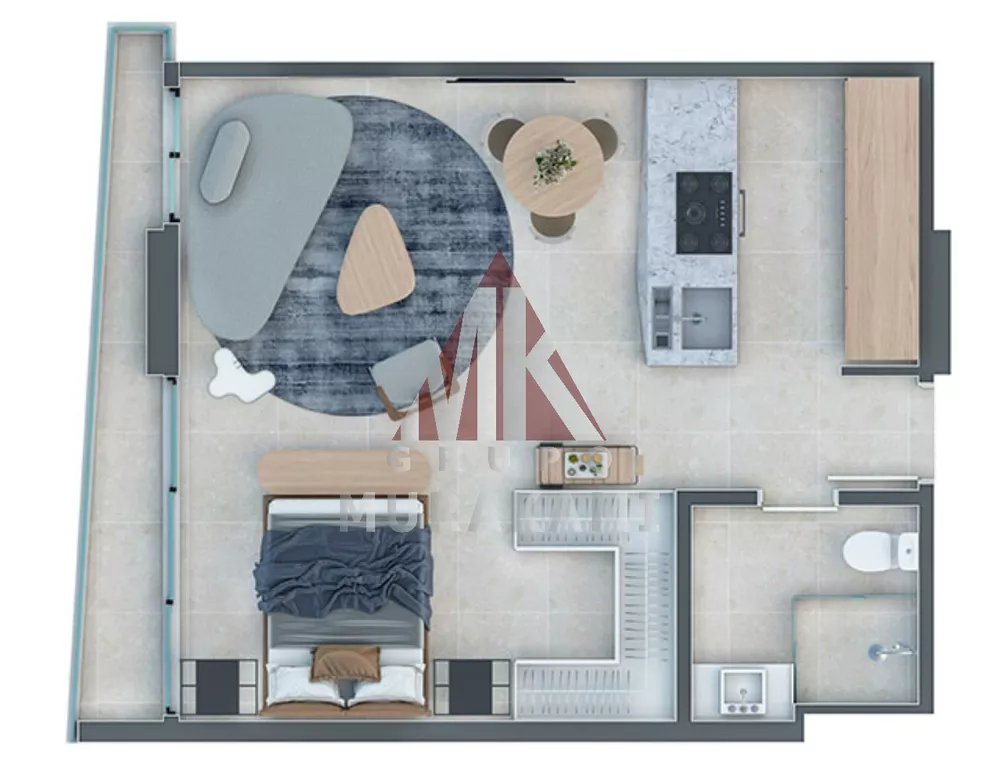 Apartamento, 1 quarto, 45 m² - Foto 1