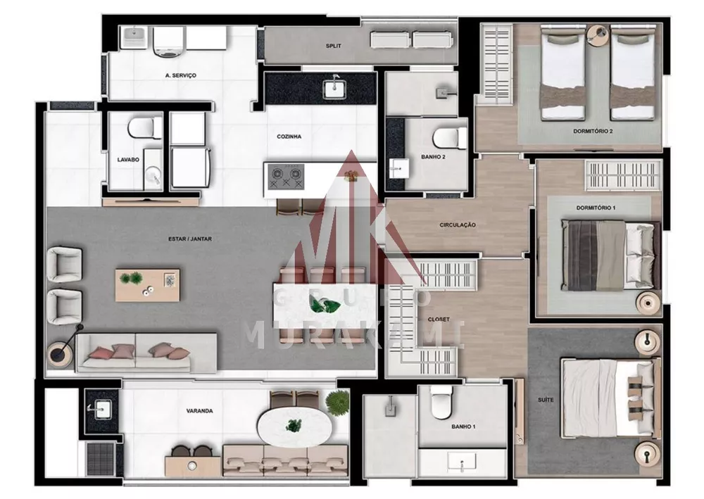 Apartamento, 3 quartos, 120 m² - Foto 1