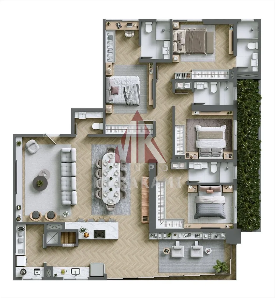 Apartamento, 3 quartos, 196 m² - Foto 15