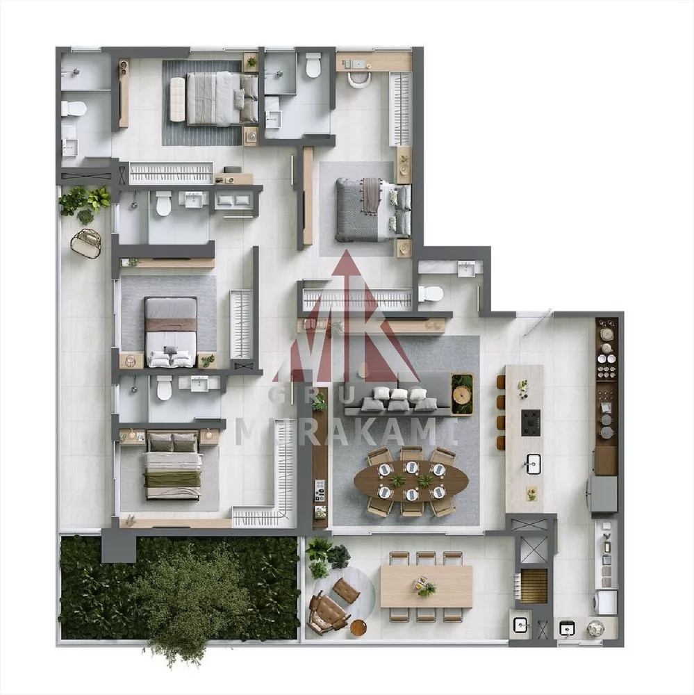 Apartamento, 3 quartos, 196 m² - Foto 3