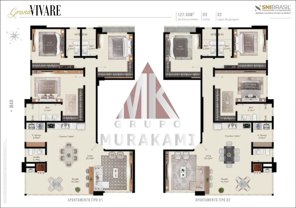 Apartamento, 3 quartos, 127 m² - Foto 9