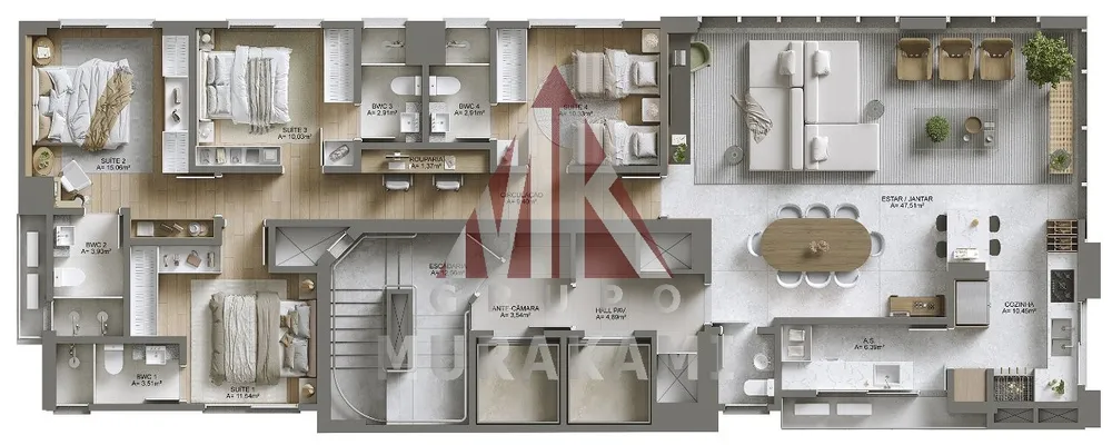 Apartamento, 4 quartos, 158 m² - Foto 9