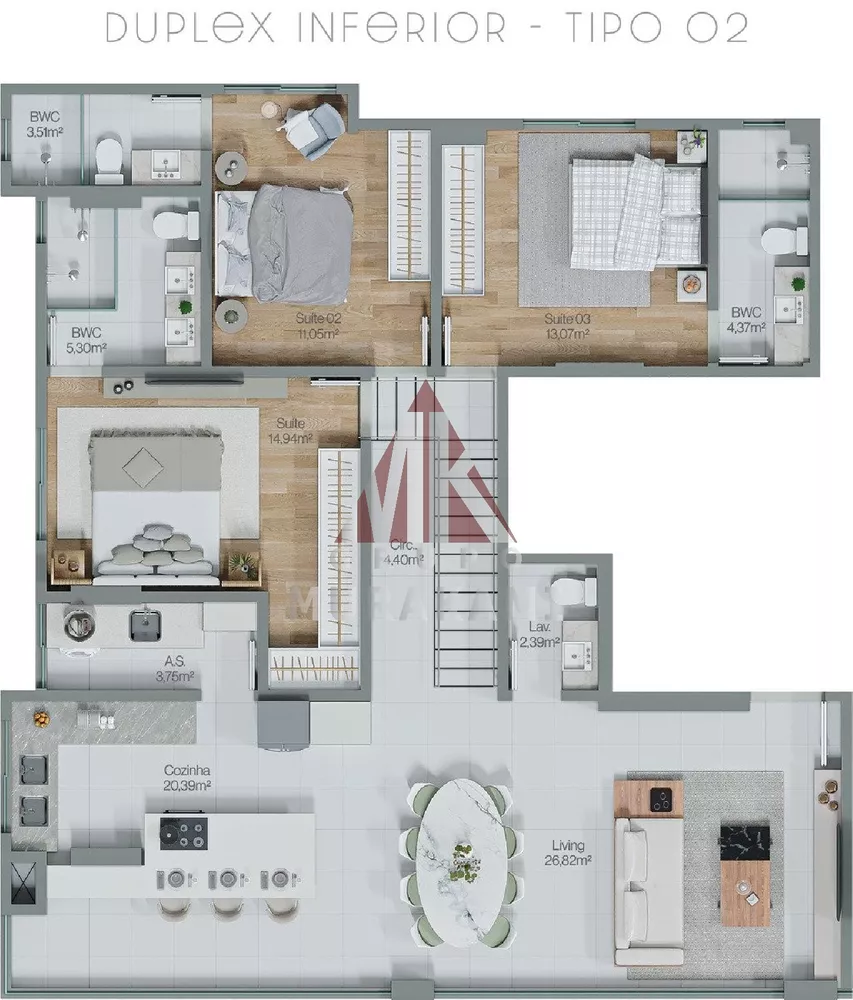 Apartamento, 3 quartos, 125 m² - Foto 1