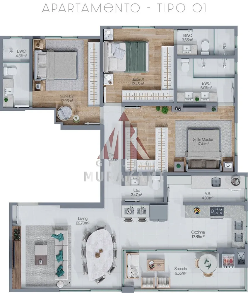 Apartamento, 3 quartos, 125 m² - Foto 14