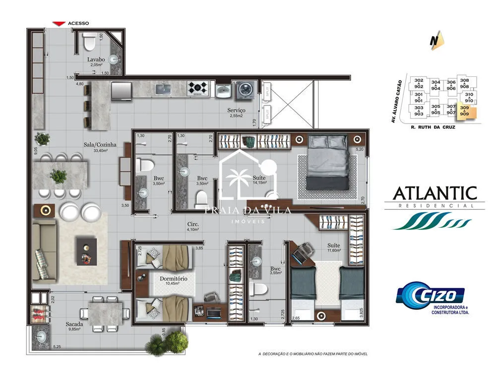 Apartamento, 2 quartos, 74 m² - Foto 1