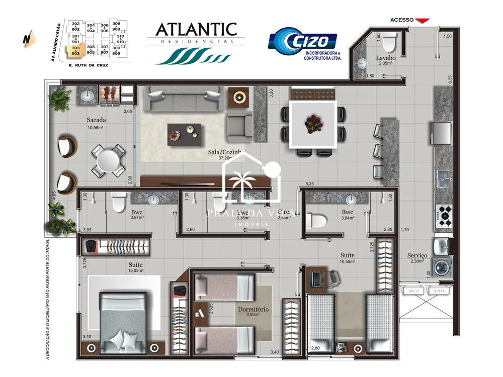 Apartamento, 2 quartos, 74 m² - Foto 4