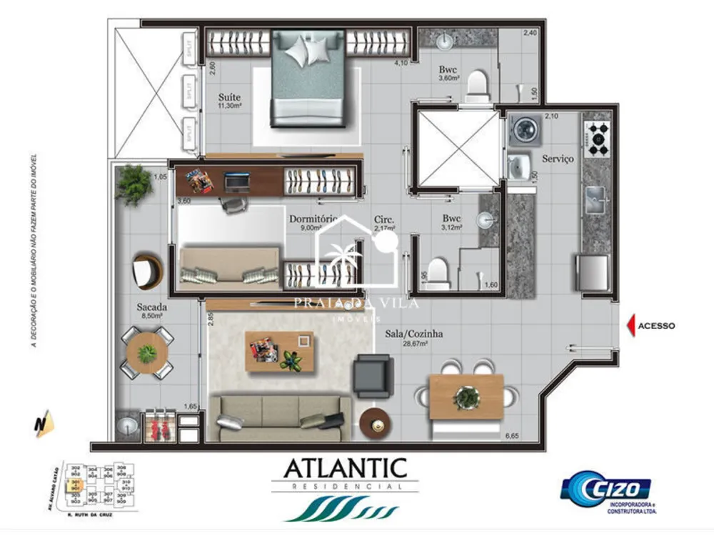 Apartamento, 3 quartos, 109 m² - Foto 2
