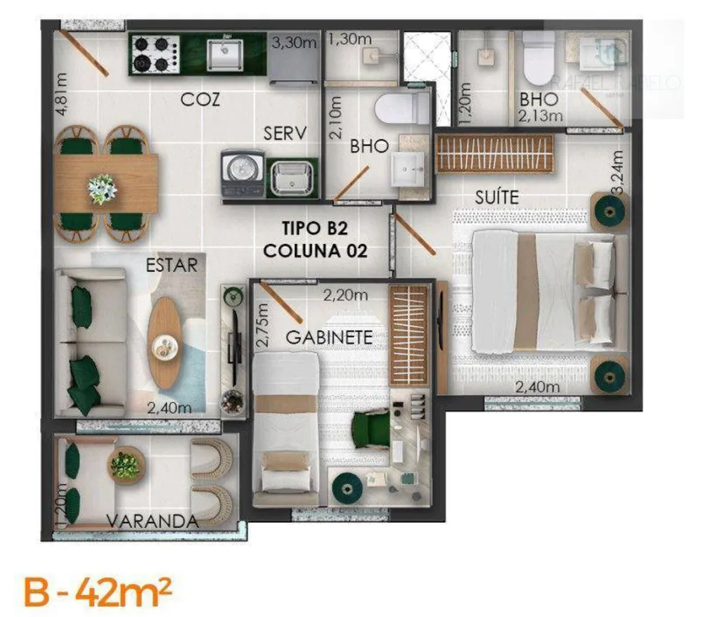 Apartamento, 3 quartos, 55 m² - Foto 12
