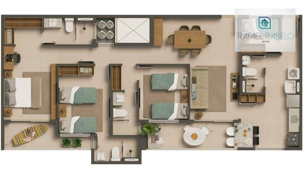 Apartamento, 3 quartos, 104 m² - Foto 3