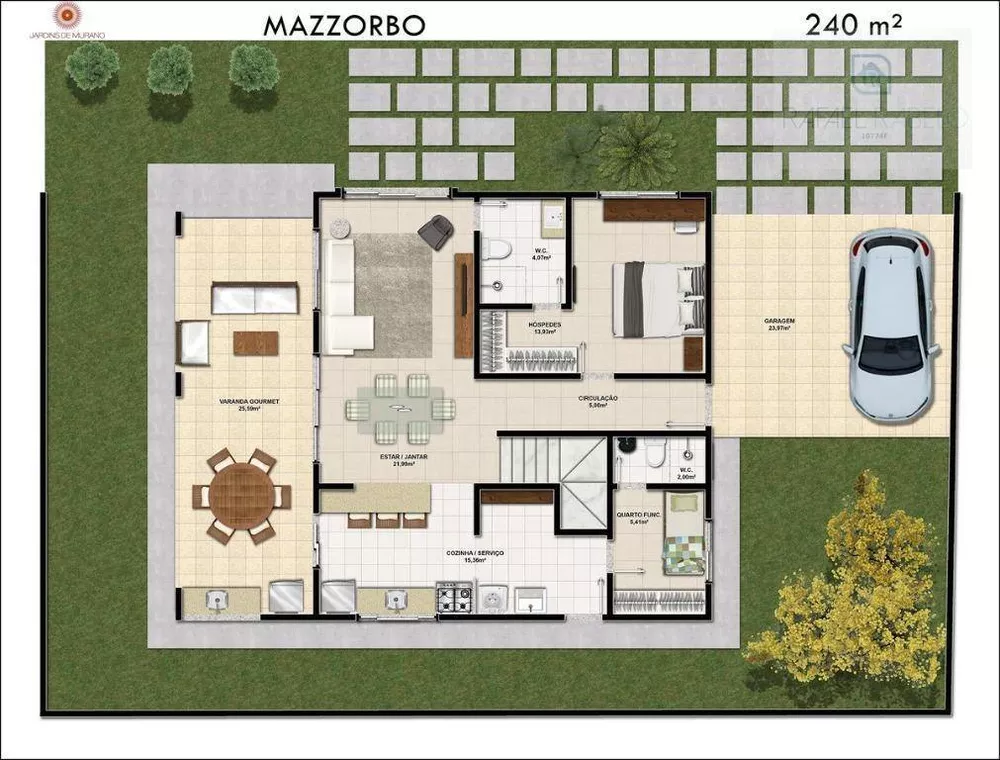 Casa de Condomínio à venda com 4 quartos, 244m² - Foto 3