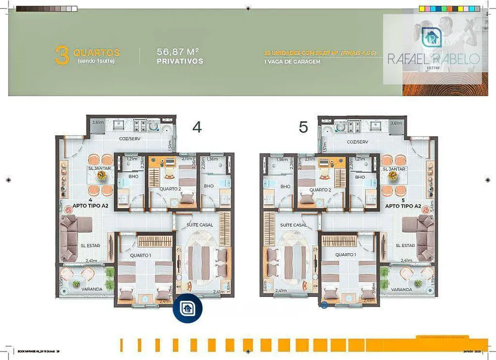 Apartamento, 3 quartos, 54 m² - Foto 10
