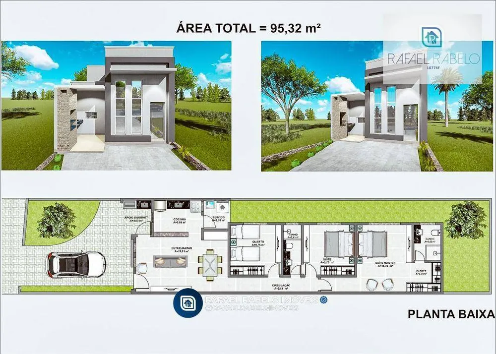 Casa, 3 quartos, 95 m² - Foto 12
