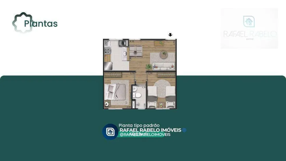 Apartamento, 2 quartos, 40 m² - Foto 8