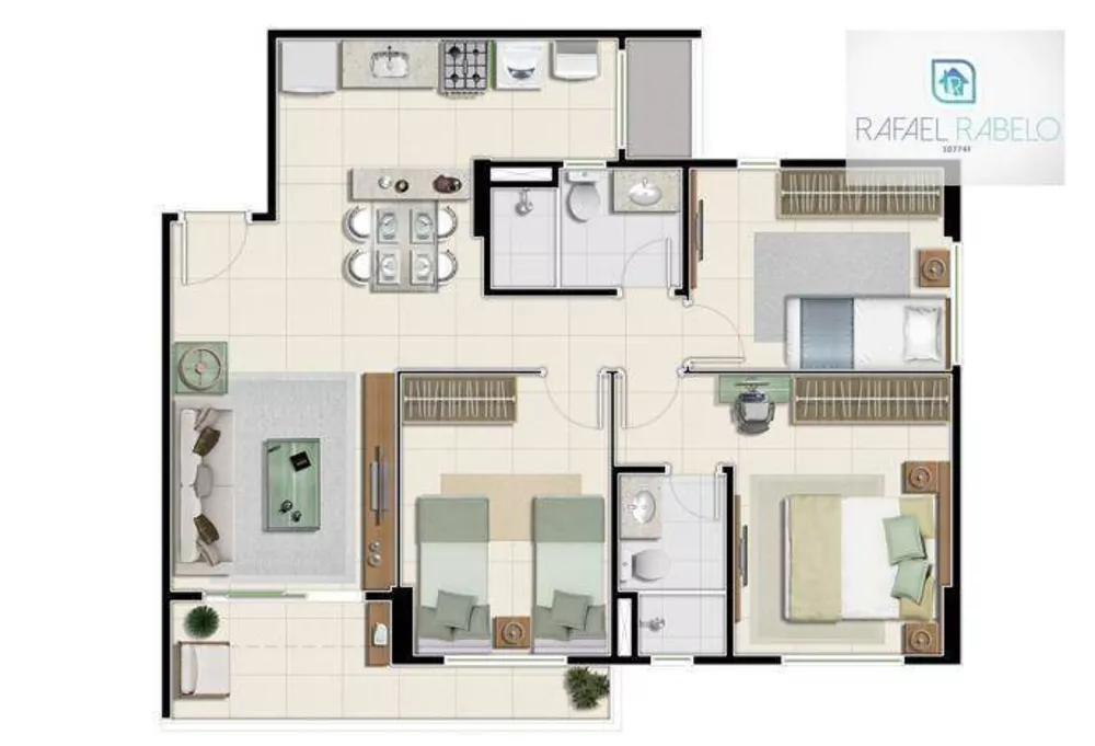 Apartamento, 3 quartos, 75 m² - Foto 15