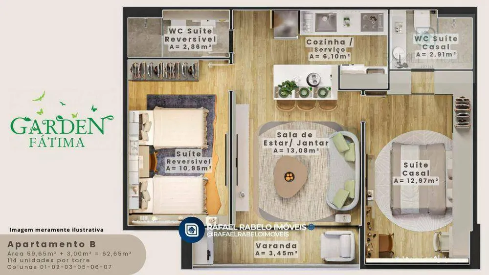Apartamento, 2 quartos, 62 m² - Foto 7