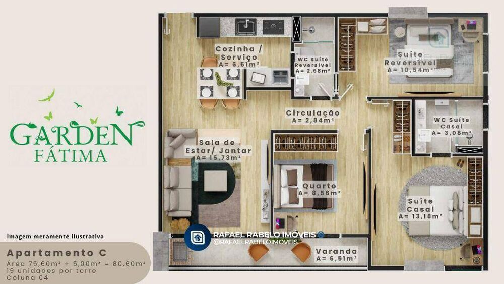 Apartamento, 2 quartos, 62 m² - Foto 2