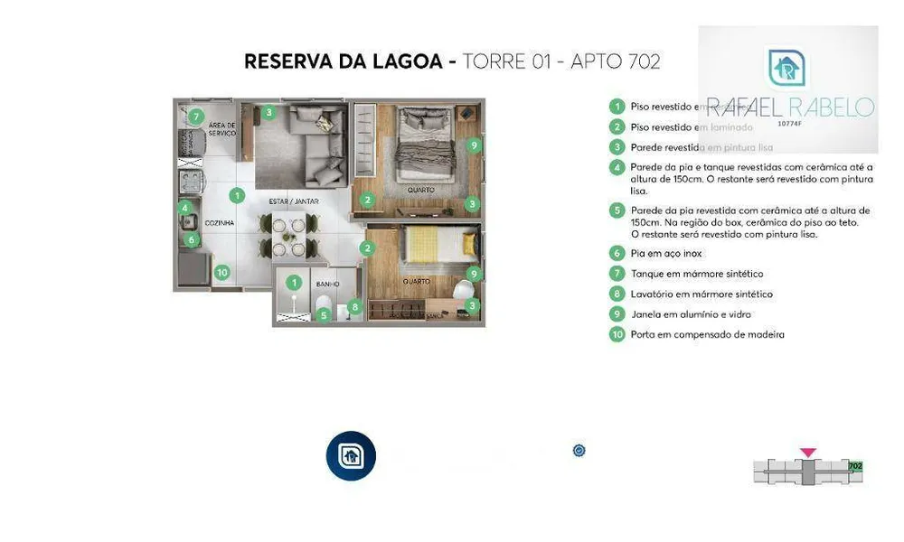 Apartamento, 2 quartos, 43 m² - Foto 6