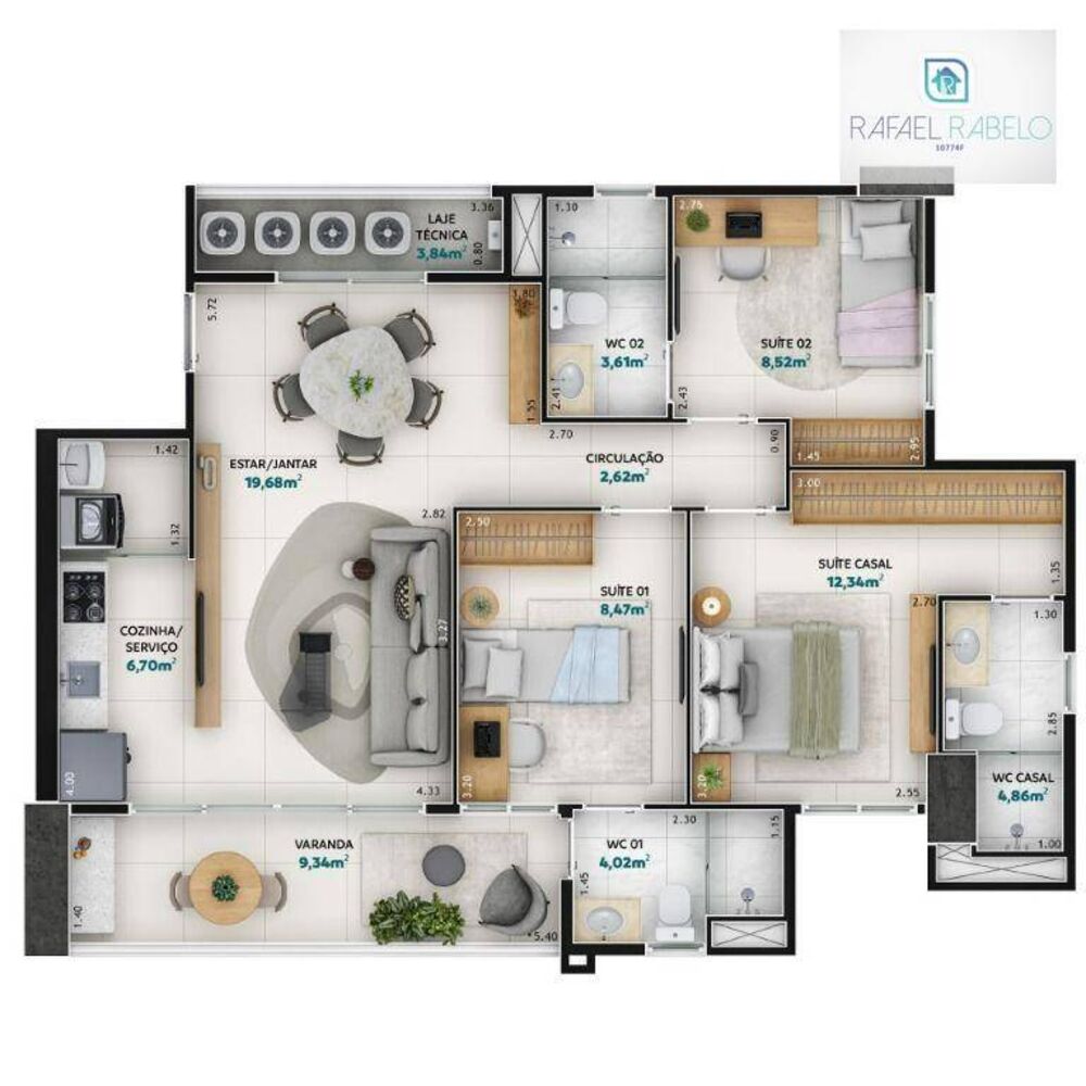 Apartamento, 3 quartos, 84 m² - Foto 12