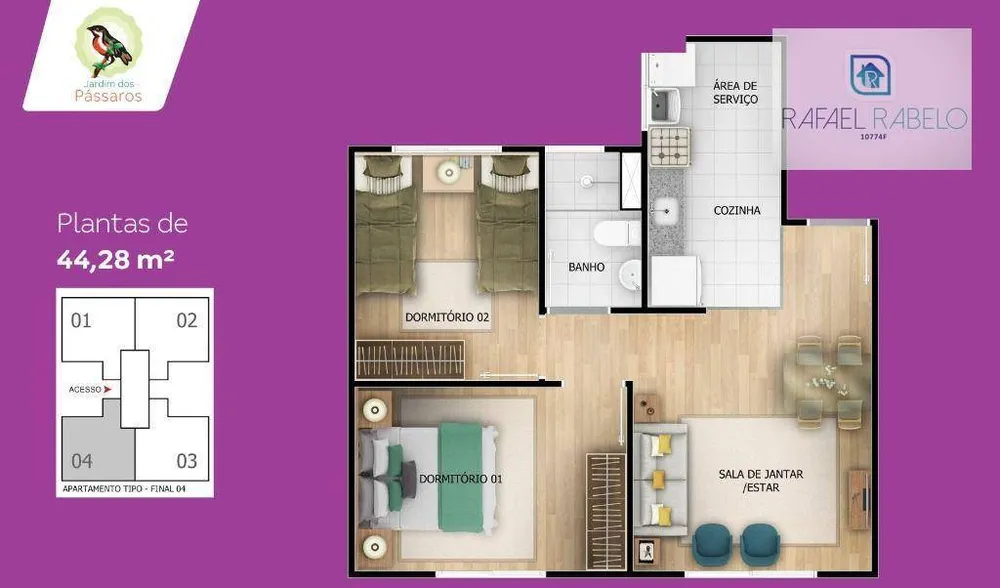 Apartamento, 2 quartos, 44 m² - Foto 10