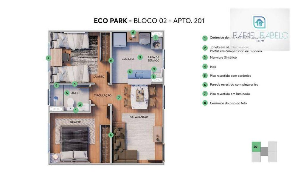 Apartamento à venda com 2 quartos, 41m² - Foto 2