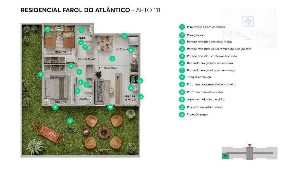 Apartamento, 2 quartos, 45 m² - Foto 2
