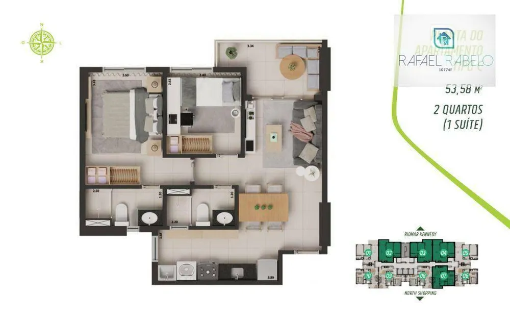 Apartamento, 2 quartos, 53 m² - Foto 12