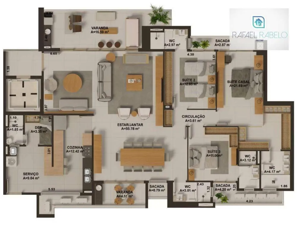 Apartamento, 4 quartos, 209 m² - Foto 7