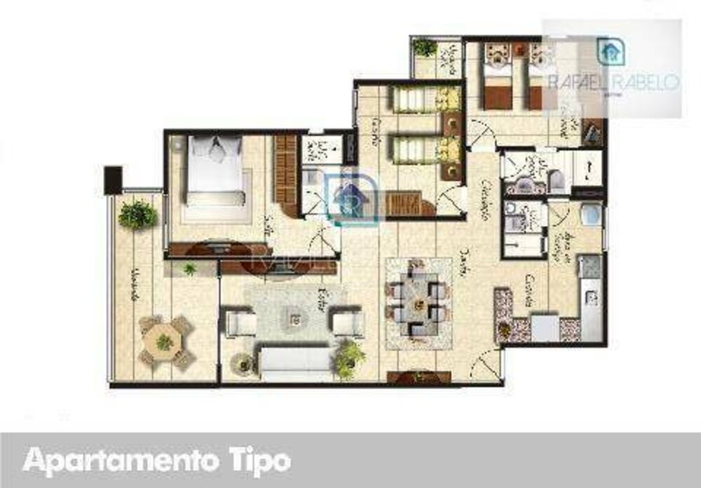 Apartamento à venda com 3 quartos, 104m² - Foto 2