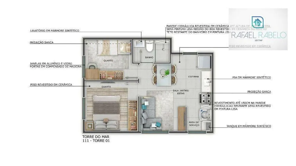 Apartamento, 2 quartos, 39 m² - Foto 7