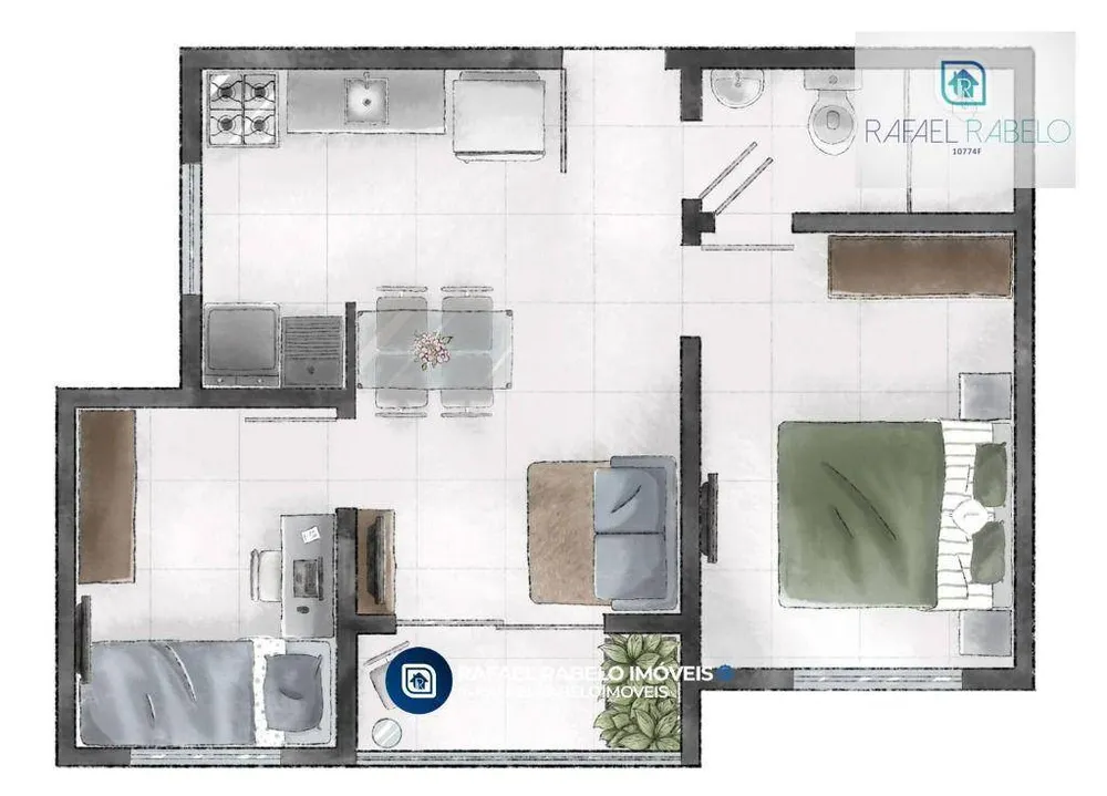 Apartamento, 2 quartos, 37 m² - Foto 3