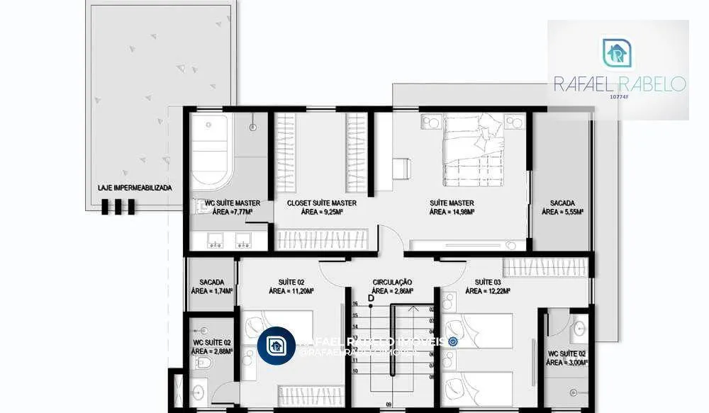 Casa de Condomínio, 4 quartos - Foto 3