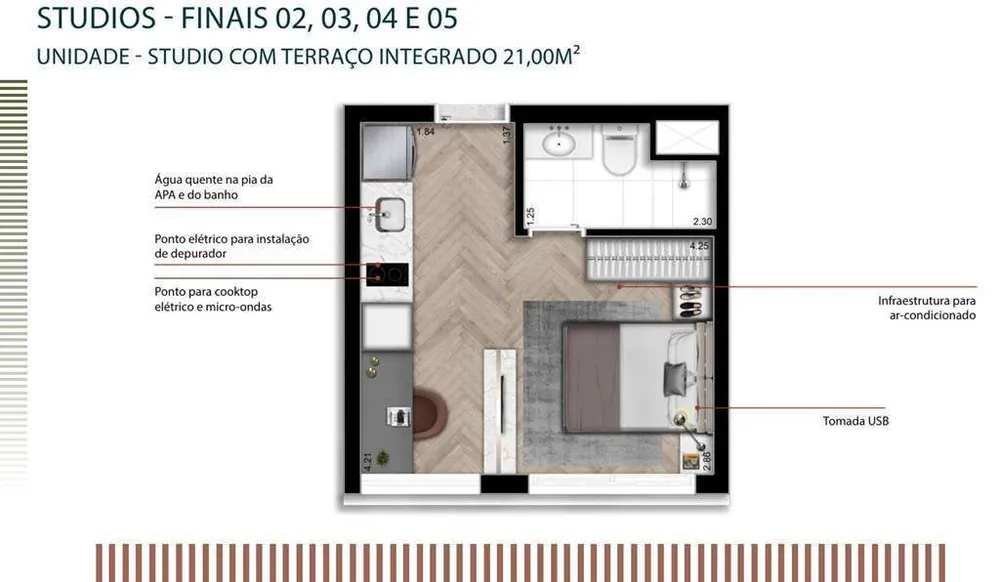 Kitnet-Studio, 21 m² - Foto 5
