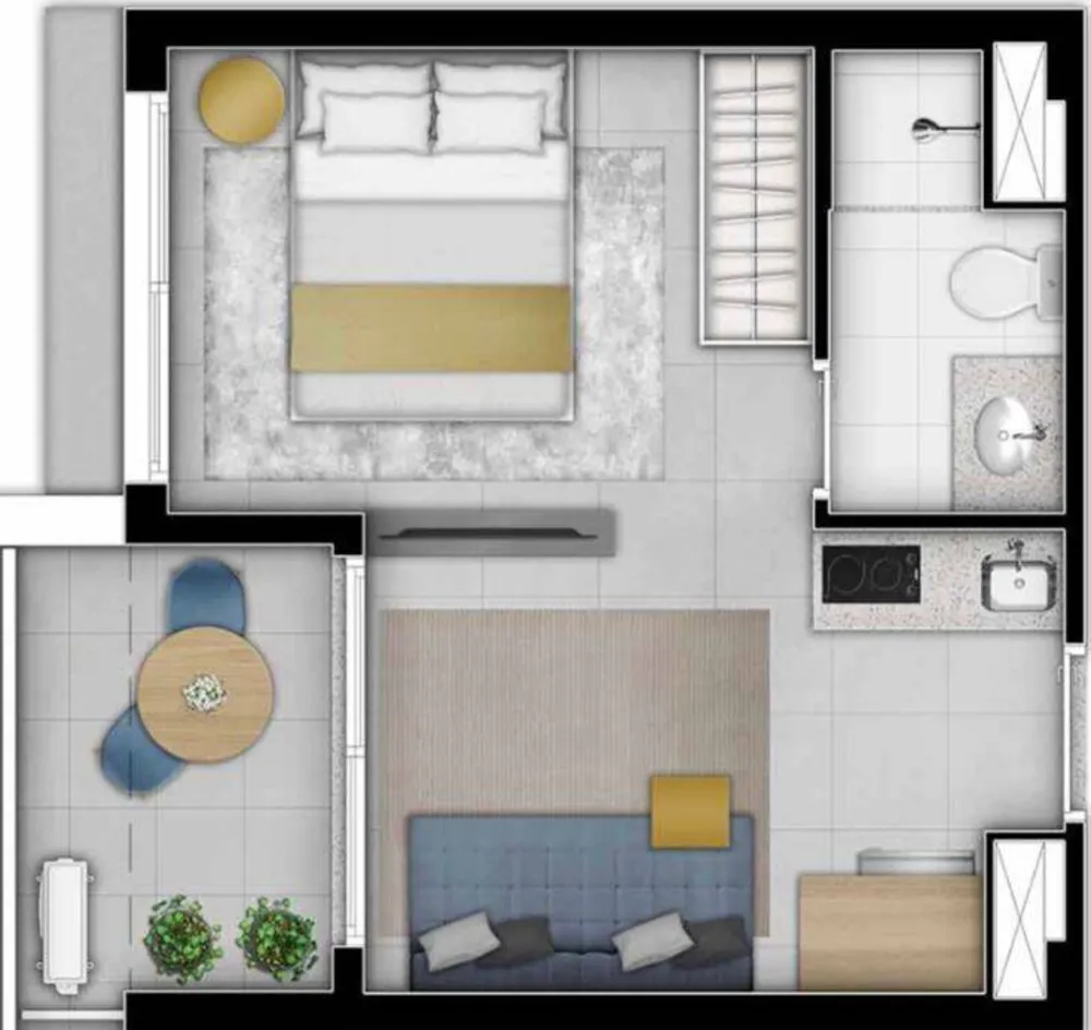 Apartamento, 1 quarto, 26 m² - Foto 1