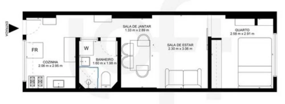 Apartamento, 1 quarto, 48 m² - Foto 1