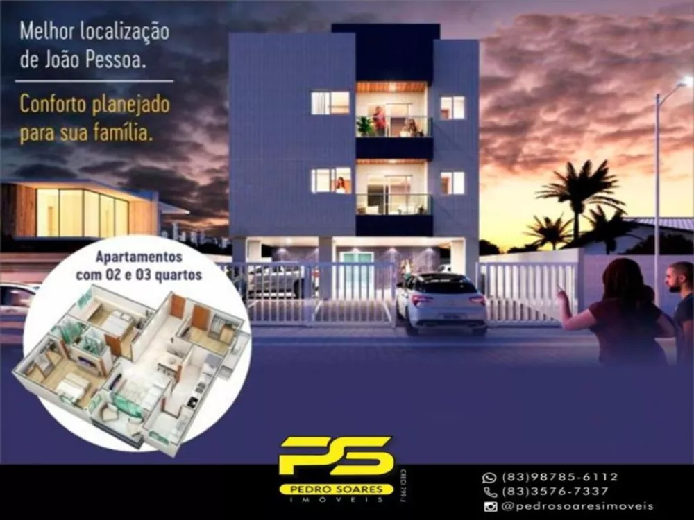 Apartamento à venda com 3 quartos, 66m² - Foto 3