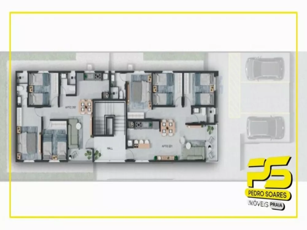 Apartamento à venda com 3 quartos, 70m² - Foto 3