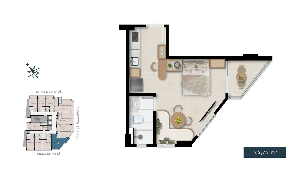 Apartamento, 1 quarto, 21 m² - Foto 7