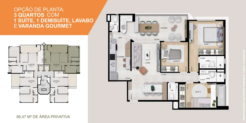 Apartamento, 3 quartos, 72 m² - Foto 7