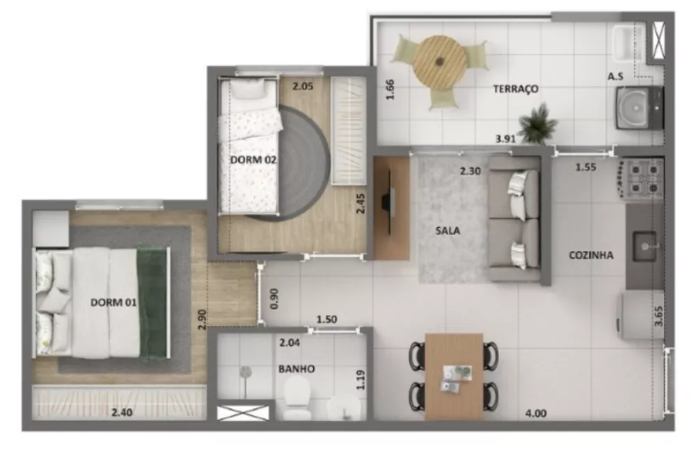 Apartamento, 2 quartos, 48 m² - Foto 10