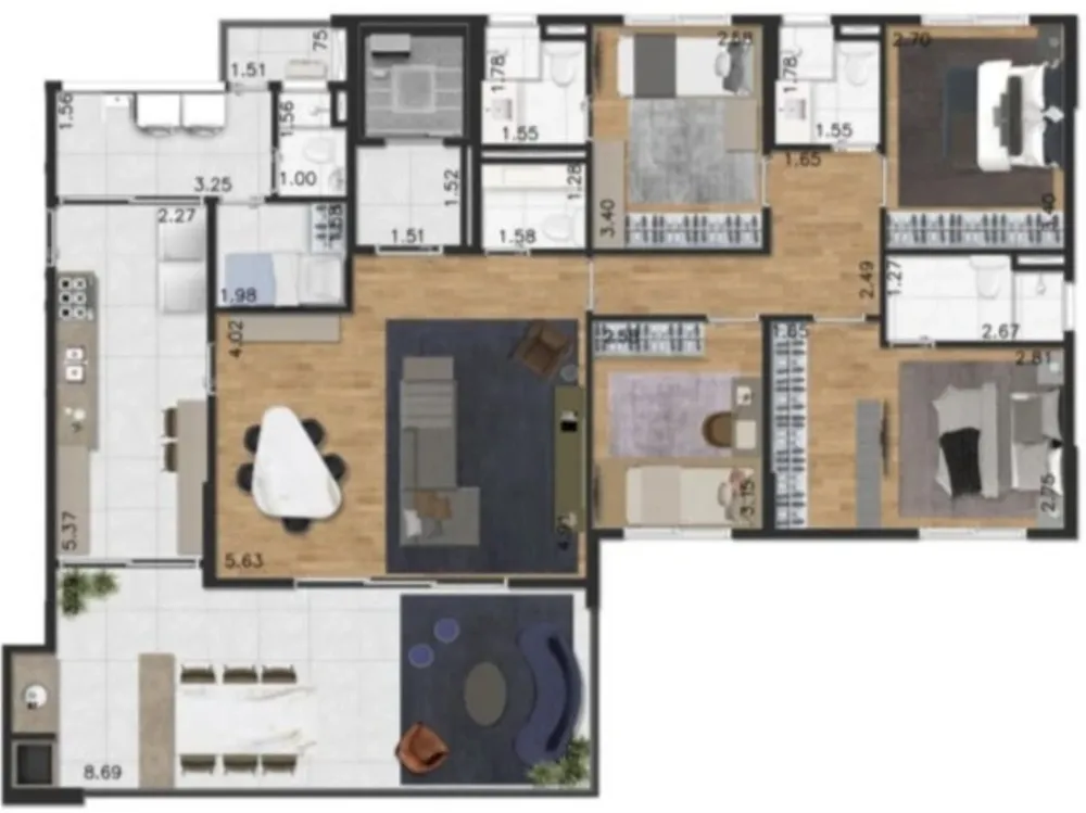 Apartamento, 4 quartos, 153 m² - Foto 23