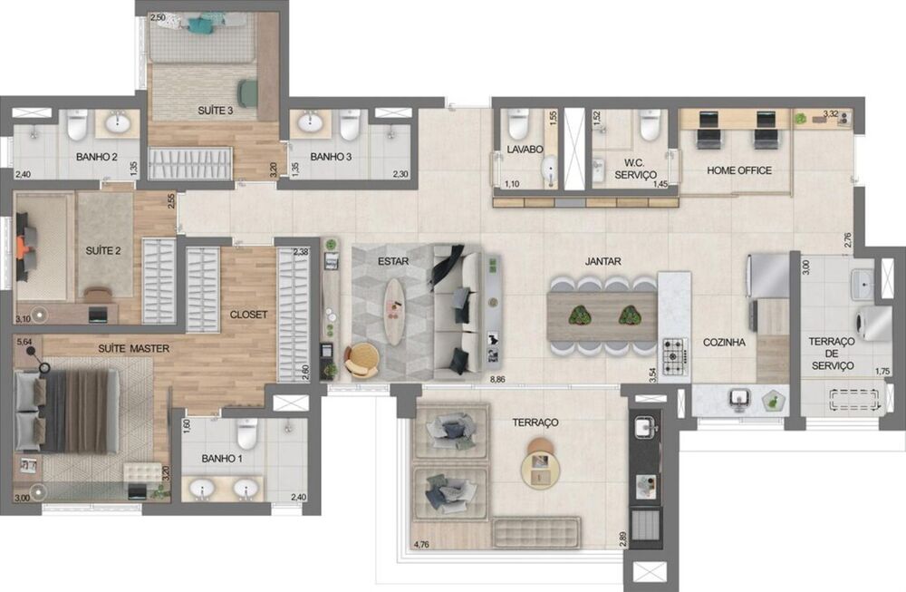 Apartamento, 4 quartos, 145 m² - Foto 15